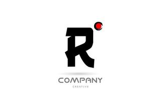 design simples do ícone do logotipo da letra do alfabeto r preto e branco com letras de estilo japonês. modelo criativo para negócios e empresa vetor