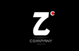 z design de ícone do logotipo da letra do alfabeto preto e branco com letras de estilo japonês. modelo criativo para negócios e empresa vetor