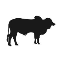 logotipo da vaca preta vetor