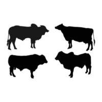 logotipo da vaca preta vetor