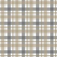 tartan sem costura padrão xadrez vector com pastel marrom e branco para impressão de têxteis de papel de parede para toalha de mesa quadriculada de fundo quadriculado.