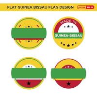 conjunto de design de carimbo de bandeira de guiné bissau de etiquetas, selos e emblemas. ilustração vetorial vetor