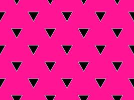 triângulos de cor preta sobre fundo rosa profundo vetor