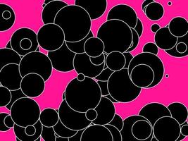 formas pretas sobre fundo rosa profundo vetor