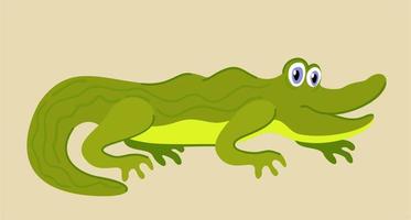 ilustração em vetor isolado de crocodilo. personagem bonito dos desenhos animados.