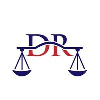letra dr design de logotipo de escritório de advocacia para advogado, justiça, advogado, jurídico, serviço de advogado, escritório de advocacia, escala, escritório de advocacia, advogado de negócios corporativos vetor