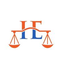 carta, ou seja, design de logotipo de escritório de advocacia para advogado, justiça, advogado, jurídico, serviço de advogado, escritório de advocacia, escala, escritório de advocacia, advogado de negócios corporativos vetor