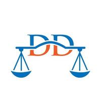 letra dd design de logotipo de escritório de advocacia para advogado, justiça, advogado, jurídico, serviço de advogado, escritório de advocacia, escala, escritório de advocacia, advogado de negócios corporativos vetor