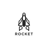 modelo de design de ícone de vetor de logotipo de foguete