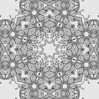 vetor para colorir formas geométricas de flores e fundo de padrão de tecido têxtil.