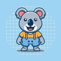 ilustração de ícone de desenho animado de coala fofo vetor