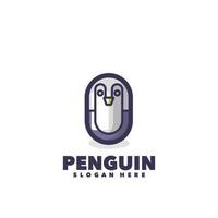 modelo de logotipo de pinguim vetor