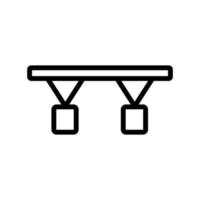 vetor de ícone de ponte. ilustração de símbolo de contorno isolado