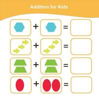 jogo de contagem para crianças pré-escolares. conte e escreva a resposta. tema de formas geométricas. planilha de matemática educacional para impressão. ilustração vetorial. vetor