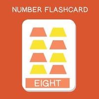 conjunto vetorial de flashcards de formas. edição de flashcards de formas. formas para a educação pré-escolar. flashcards de matemática imprimíveis educacionais. vetor