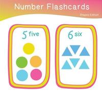 conjunto vetorial de flashcards de formas. edição de flashcards de formas. formas para a educação pré-escolar. flashcards de matemática imprimíveis educacionais. vetor