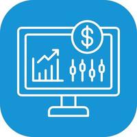 ícone de vetor do mercado de ações