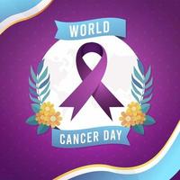 gradiente dia mundial do câncer vetor