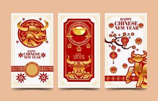 banners de feliz ano novo chinês vetor