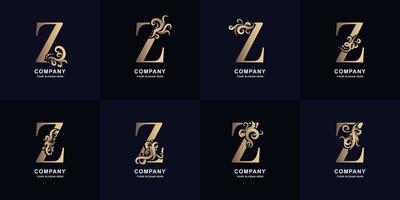 logotipo da letra z da coleção com design de ornamento de luxo vetor