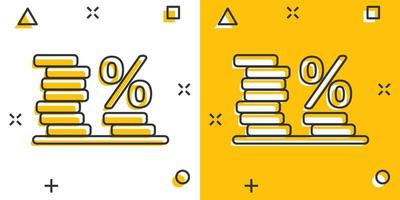 ícone de pilha de moedas em estilo cômico. ilustração em vetor desenho animado moeda dólar no fundo branco isolado. conceito de negócio de efeito de respingo empilhado de dinheiro.