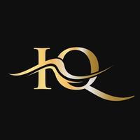 letra iq logo design monograma negócios e logotipo da empresa vetor