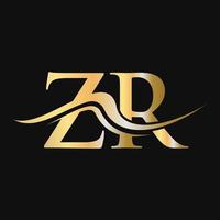 modelo de design de logotipo de letra zr logotipo de negócios e empresa de monograma vetor