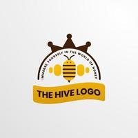 modelo de logotipo de abelha de mel, estilo moderno e limpo adequado para empresa, formato eps vetorial vetor