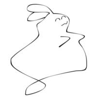 um fantasma gordo que parece um coelho vetor