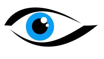 logotipo com um olho azul vetor