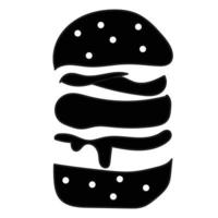 ícone de hambúrguer em estilo simples. ícone de hambúrguer em fundo branco isolado. conceito de negócio de cheeseburger. vetor