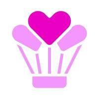 ícone de balão de ar sólido estilo rosa elemento do vetor ilustração dos namorados e símbolo perfeito.