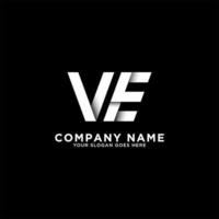 ilustração vetorial de design de logotipo de letra de nome inicial ve, melhor para o logotipo da sua empresa vetor
