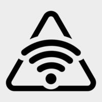 ícone wi-fi, internet sem fio isolar no fundo branco, ilustração vetorial vetor
