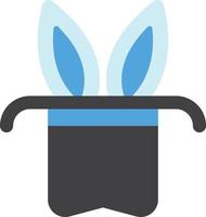 cartola com ilustração de orelhas de coelho em estilo minimalista vetor
