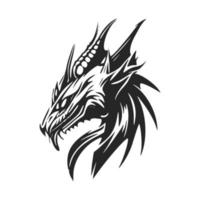 libere o poder da sua marca com um elegante logotipo de cabeça de dragão. vetor