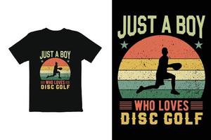 design de camiseta de golfe de disco. camisa de golfe de disco vetor