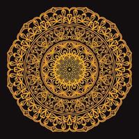 fundo de mandala de luxo com arabesco dourado padrão árabe islâmico estilo oriental. mandala decorativa para impressão, pôster, capa, brochura, panfleto, banner vetor
