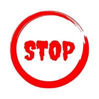 sinal de stop ícone símbolo vermelho design ilustração vetorial vetor
