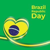 dia da republica do brasil vetor