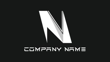 design de logotipo da letra n, ícone vetorial inicial minimalista n vetor