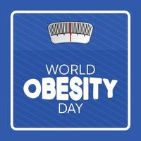 projeto de ilustração do dia mundial da obesidade. conceito de conscientização de celebração de obesidade vetor