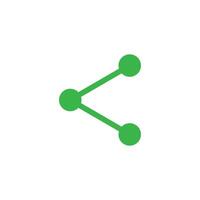 eps10 ícone abstrato de botão de compartilhamento de vetor verde ou logotipo isolado no fundo branco. símbolo de compartilhamento em um estilo moderno simples e moderno para o design do seu site e aplicativo móvel