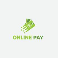 modelo de design de logotipo de pagamento online vetor