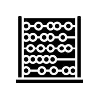 ilustração vetorial de ícone de glifo de jardim de infância de ábaco vetor
