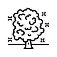 ilustração em vetor ícone de linha de serviços de cuidados com árvores