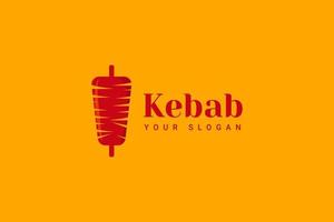 logotipo shawarma para restaurantes e mercados. modelo de logotipo doner kebab. vetor