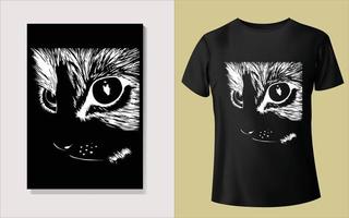 design de camiseta de animal fofo vetor