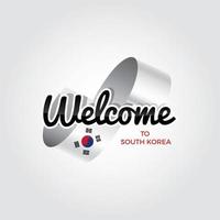 bem-vindo à coreia do sul vetor