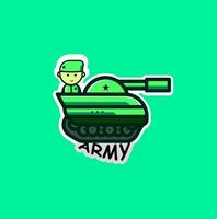 vetor livre do logotipo do tanque do exército